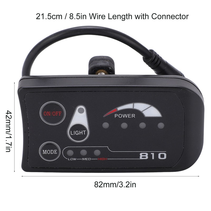 Electric Bicycle LED Display Control Panel 36V 48V S810 LED