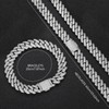 LMXMGRG 2Pcs Mens Cuban Link Diamond Cut Chains 15mm Cuban