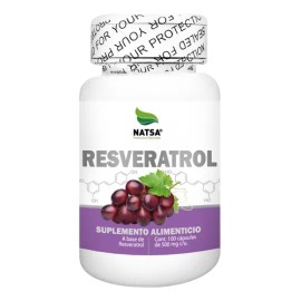 Resveratrol 100 Cápsulas, Extracto Puro, Reforzado con Semilla de Uva y Vitamina C, Rejuvenece, Super Antioxidante, Flujo Sanguineo.