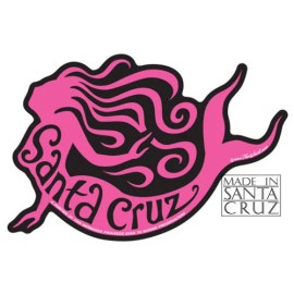 Tim Ward Santa Cruz California Mermaid Sticker Vinyl Decal by Tim Ward [Pink]