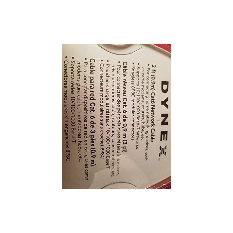 Dynex 3' Cat6 Network Cable - Gray