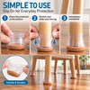 24-Piece Silicone Chair Leg Floor Protectors for Hardwood Floors –