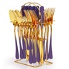 24 Pieces Flatware Set, Stainless Steel Cutlery Set with Silverware