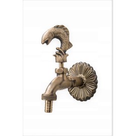 MD technic Nostalgic Fish Faucet Outdoor Garden Spout Tap Antique