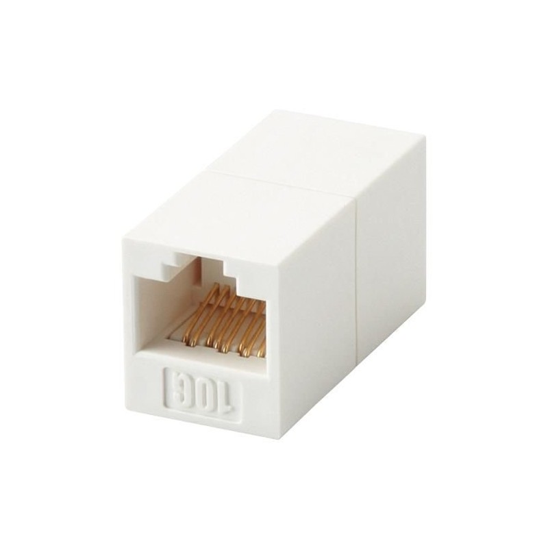 Elecom LD-RJ45JJ6AY2 CAT6A LAN Cable Relay Connector