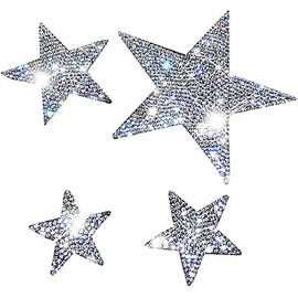 Crystal Car Stickers Decorate Sparkling Cars Bling Bling Auto Car Emblem Decal Decoration Interior Accessories (Star)