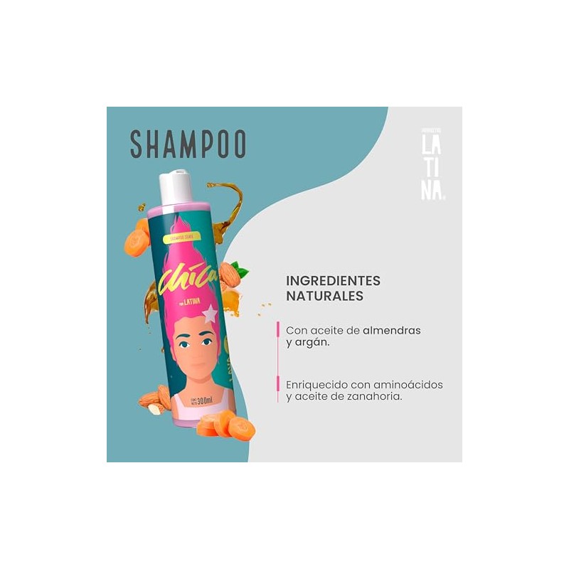 LATINA Shampoo - CHICA Shampoo Sin Sulfatos y Parabenos Belleza