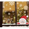 FINGOOO Christmas Window Stickers, Peeping Santa and Rudolph Window Clings