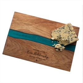 Engraved Resin Cheese Board - Funny Wedding Gifts for Husband Wife - River Resin Charcuterie Board - Anniversary Present -River Board