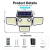 SZPOWER 4500LM Solar Lights Outdoor Waterproof, 254 LED Solar Flood