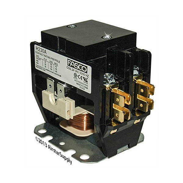 OEM Replacement for Trane Double Pole / 2 Pole 30 Amp 24v Condenser Contactor Relay C147094P03