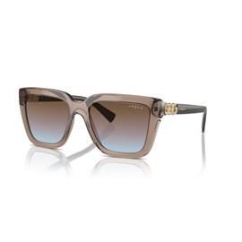 Vogue Eyewear VO5575SB Sunglasses, Transparent Brown/Azure Gradient Pink Gradient Brown, 55 mm