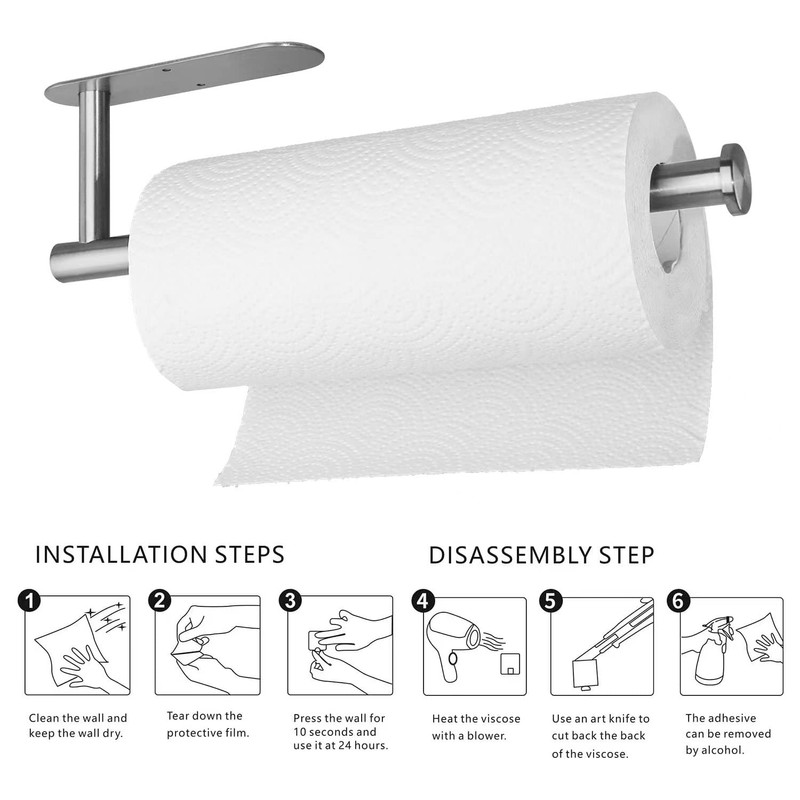 Paper Towel Rolls - for Kitchen, Self-Adhesive Under Cabinet,Both Available