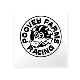 CafePress Poovey, Farms, Poovey Farms Racing, Sticker Square Bumper Sticker Car Decal