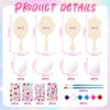 Juexica 8 Sets Wooden Mirror Craft Kit, Girls DIY Princess