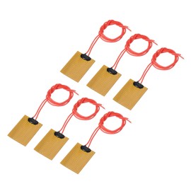 MECCANIXITY Heater Film Heating Plate, 5V 1W Polyimide Heat Pad, Adhesive PI Heater Elements Film 40mmx30mm Heater Strip for Constant Temperature, Pack of 6