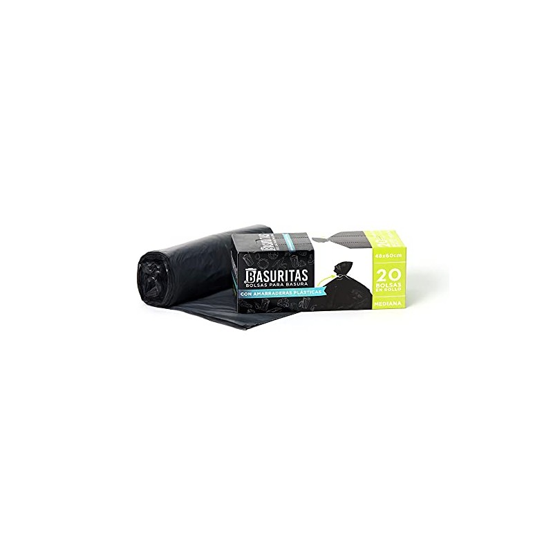 Basuritas | 200 Bolsas de Basura Medianas de 48 x