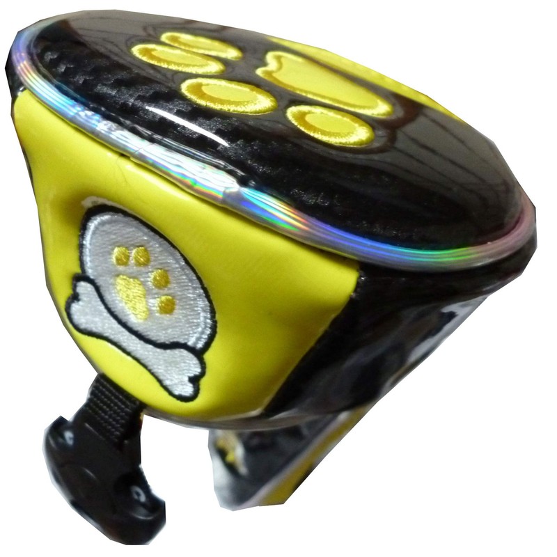 Golf Head Cover for Fairway Paw Magnetic (Black/Yellow, Fairway For)