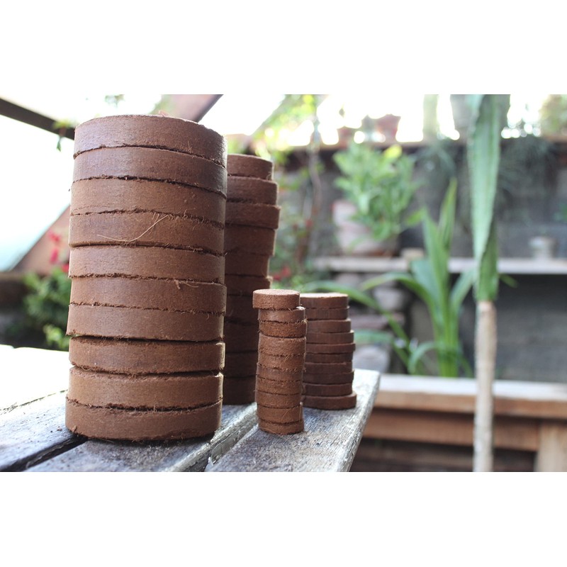 Coco Coir Discs (60mm 50-Pack) - Organic Coconut Coir Seed