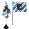 Fritze® Bavaria table flag of Germany with Crest Flag 4 x 6 Inches