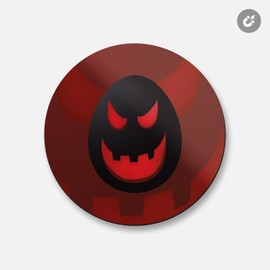Unbranded Scary Easter Egg | 4'' X 4'' Round Decorative Magnet