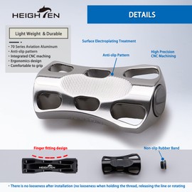 HEIGHTEN Fishing Reel Handle Knob for Shimano Daiwa Baitcasting Spinning Reel Stradic Vanford Sahara FI Tranx SLX Ballistic Exceler Tatula (22mm - Silver) (636)