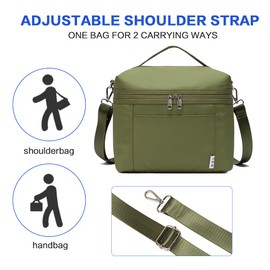 NOL Natural Organic Lifestyle Insulated Lunch Bags for Women Cooler Bag Lightweight Nylon Waterproof Lunch Box For Work