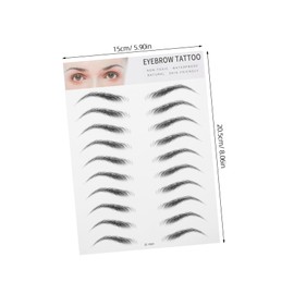 Gatuida 2Pcs Imitation Eyebrow Transfer Stickers Hair Like Temporary Eyebrows for Men Women Easy Application Eyebrow Tool Realistic Black Brow Decals for Quick Grooming