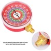 MEASUREMAN Refrigeration Pressure Gauge, 2-3/4" Dial, Blue Dial & Red