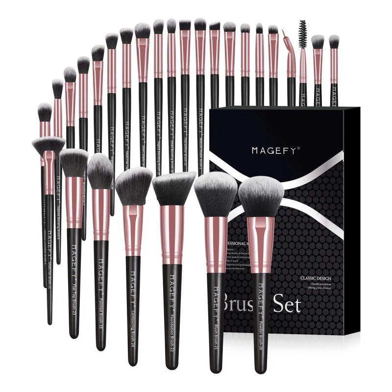MAANGE set 28 brochas de maquillaje profesional con estuche brocha