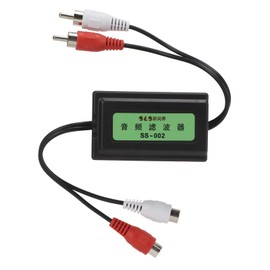 Aislador de Ruido de Bucle de Tierra, Filtro de Ruido de Radio, Aislador de Bucle de Tierra, Conectores RCA, Filtro de Frecuencia de Voz Estéreo para Coche de 3,5 Mm/0,1 Pulgadas