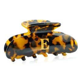 Fohufo Initial Cute Hair Clips - Tortoise Shell Letter Elegant Hair Claw Clips, Fashion Glitter Claw Clips Durable Hair Clips, Wedding Gift, Bridesmaid Gifts, Birthday Gifts, Christmas Gift, Letter E