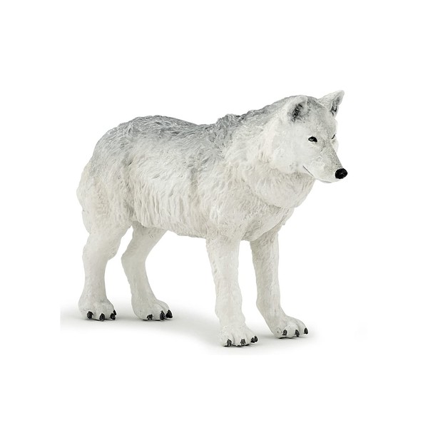 Papo -Hand-Painted - Figurine -Wild Animal Kingdom - Polar Wolf -50195 -Collectible - for Children - Suitable for Boys and Girls- from 3 Years Old