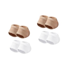 minkissy 4pairs Heel Socks for Cracked Heels Breathable Toeless Socks for Men Women Moisturizing Skin Tone for Foot