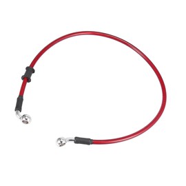 ACROPIX Universal 70cm 27.56" Motorcycle Brake Clutch Oil Hose Line Pipe Hydraulic Reinforced Stainless Steel Braided Red Car Parts