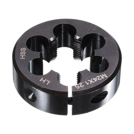 sourcing map Round Threading Die M24 x 1.25 Metric Thread 2" OD Adjustable Left Hand High-Speed Steel (HSS) Round Die Screw Thread Cutting Die for Thread Repair
