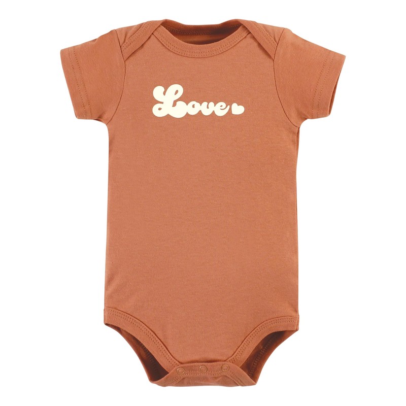 Hudson Baby Unisex Baby Cotton Bodysuits, Magical Rainbow 3-Pack, 0-3