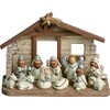 TII Mini Christmas Nativity Set Stable with Jesus Mary Joseph