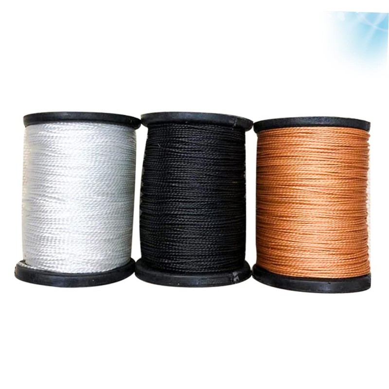 VILLFUL 3 Rolls Sewing Thread Black White Brown Tailoring Line