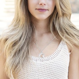 Uloveido Charm Religious Round Mustard Pendant Round Circle Ring Shape White Cubic Zirconia Pendant Necklace for Women Y2636