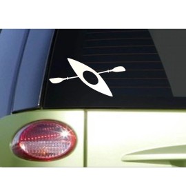 EZSTIK Kayak 7 inch sticker decal *I100* kayak kayaking river boat lifevest jacket oars