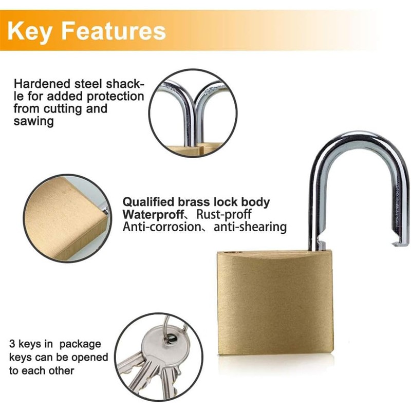 PLABBDPL 2 x Small Padlocks with Keys, Suitcase Lock Mini