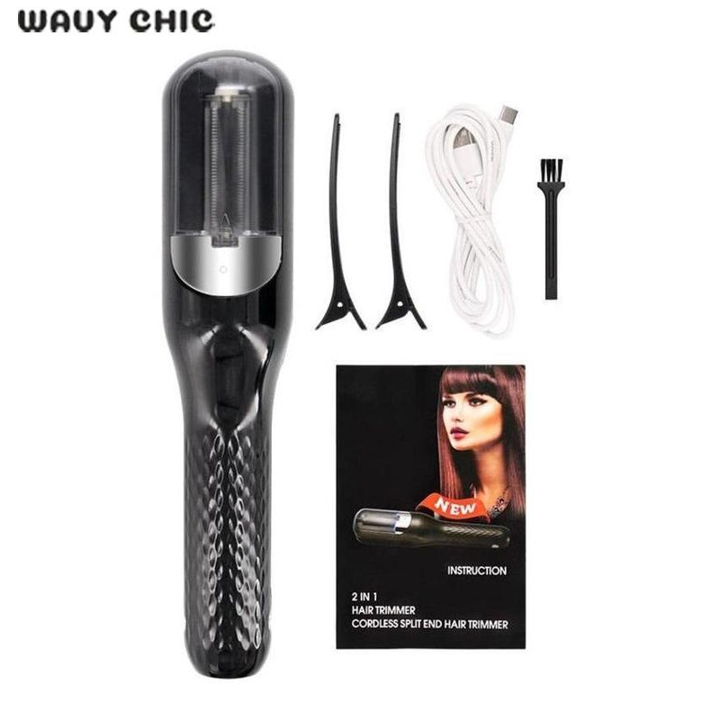 [Wavy Chic] Cordless Split End Trimmer - Repair and CareSystem:_Black