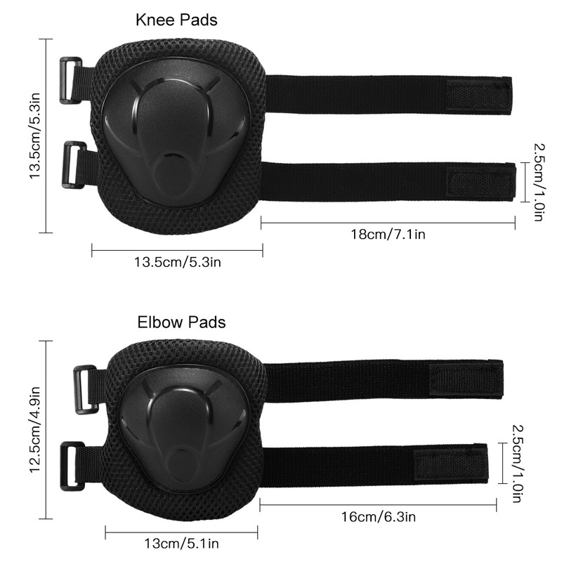 Kids Knee Pads Set 6 in 1 Protective Gear Kit
