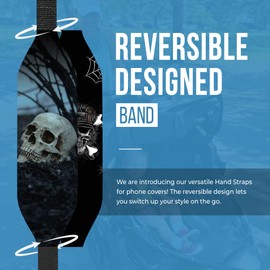 Switchbands Reversible Phone Grip Strap | Comfortable Cell Phone Finger Holder & Phone Loop for Secure Handling | Phone Hand Straps for Phone Cases | Wireless Charging Compatible - Cranium