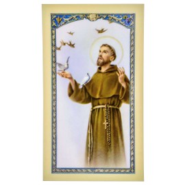 Traditional Holy Cards with Catholic Art and Prayers (Saint Francis of Assisi)