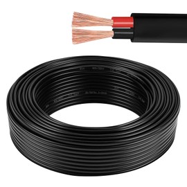 AOHEWEI 2×0.5mm² Flat Twin Twin Wire 2 Conductor Electric Copper Wire 5V 12V 24V 60V Thin Wall Red/Black Car Boat Cable 5/10/20/50 Meters