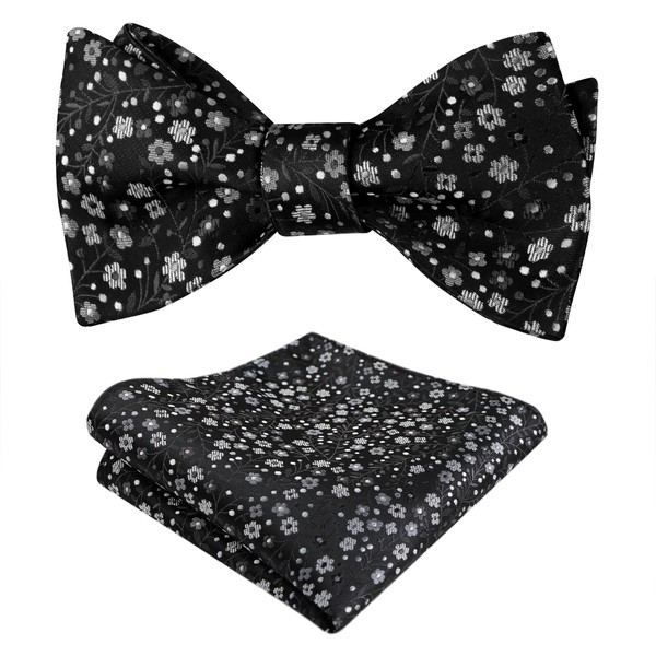 Alizeal Mens Floral Patterned Colorful Classic Self Tied Bow Tie