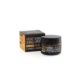 Organic Heroes | Face Cream with Vitamin C + Peptides, Light Texture for Firmer and Firmer Skin, Vitamin C, Peptides, Firms and Elastic, 50 ml