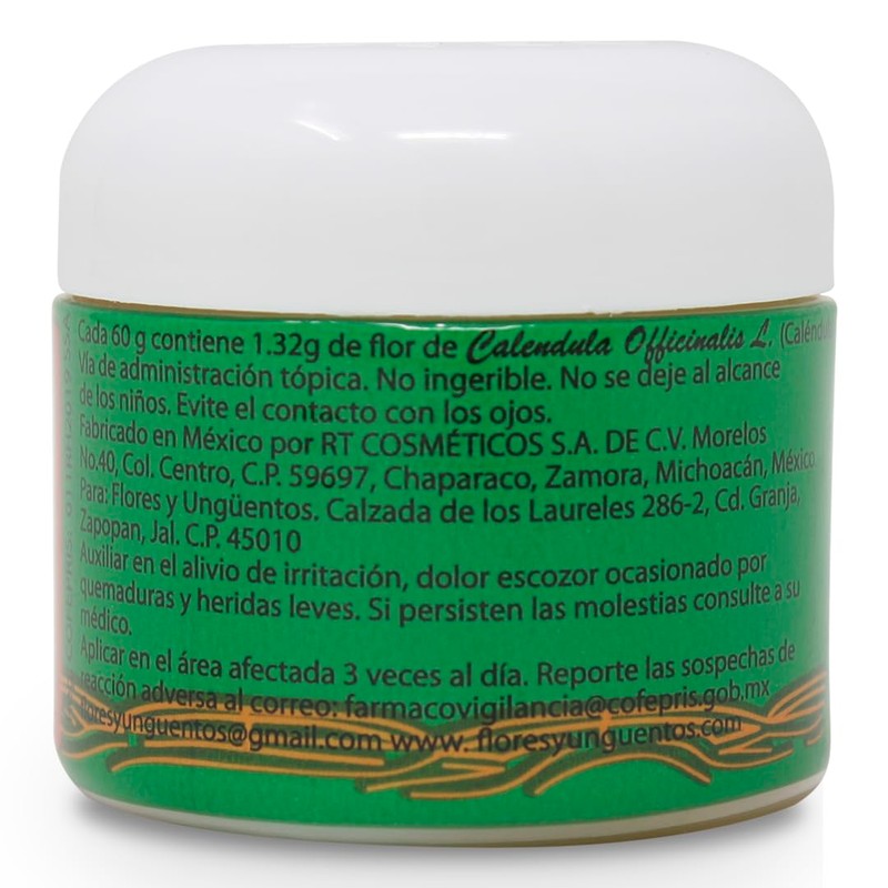 Pomada Natural de Caléndula 60g - Altamente Concentrada. Cictrizante para